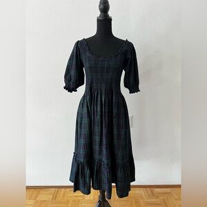 Hill House Home Ellie Nap Dress Blackwatch Tartan Plaid M Romantic Academia